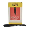 School Smart Non-Toxic Quick-Drying Water Resistant Permanent Marker, 1 mm Fine Tip, Black, Pack of 12 PK PY100200-BLACK